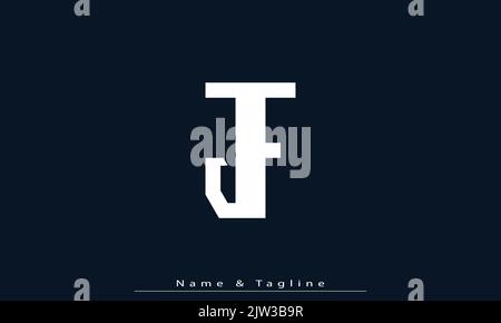 Alphabet letters Initials Monogram logo JF , FJ Stock Vector
