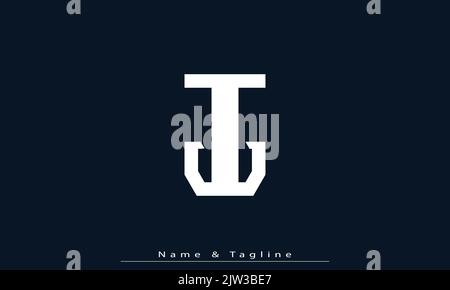 Alphabet letters Initials Monogram logo JG ,GJ Stock Vector