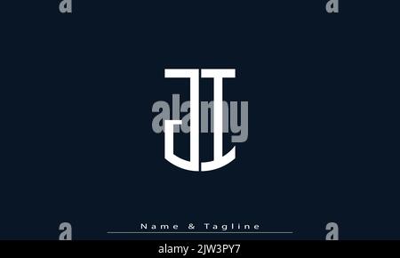 Alphabet letters Initials Monogram logo JI , IJ Stock Vector