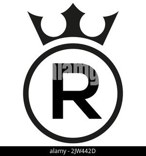 Simple Round Logo, Letter R, Victor. Stock Vector