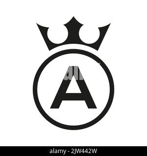 Simple Round Logo, Letter A, Victor. Stock Vector
