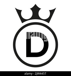 Simple Round Logo, Letter D, Victor. Stock Vector