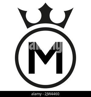 Simple Round Logo, Letter M, Victor. Stock Vector