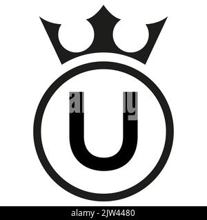 Simple Round Logo, Letter U, Victor. Stock Vector