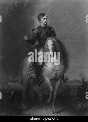 A portrait of Franklin Pierce, who was the 14th president of the USA ...