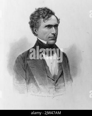 A portrait of Franklin Pierce, who was the 14th president of the USA ...