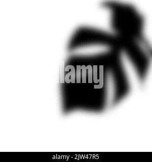 realistic shadow from a monstera. black shadow from the leaves of the plant Stock Photo