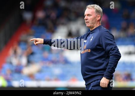 John Sheriden (Manager) of Oldham Athletic during the Vanarama National League match between Oldham Athletic and Chesterfield at Boundary Park, Oldham on Saturday 3rd September 2022. (Credit: Eddie Garvey | MI News) Credit: MI News & Sport /Alamy Live News Stock Photo