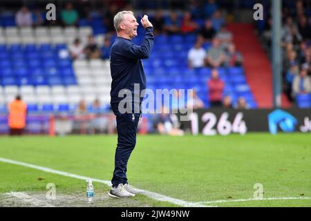 John Sheriden (Manager) of Oldham Athletic during the Vanarama National League match between Oldham Athletic and Chesterfield at Boundary Park, Oldham on Saturday 3rd September 2022. (Credit: Eddie Garvey | MI News) Credit: MI News & Sport /Alamy Live News Stock Photo