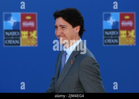Spain, Madrid - 29 June, 2022: Canada's Prime Minister Justin Trudeau attends the NATO summit in Madrid, Spain.