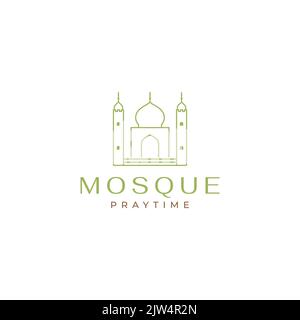 simple mosque modern dome logo Stock Vector