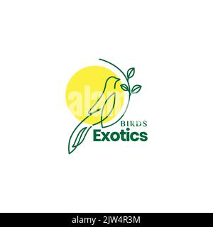 minimalist modern magpie bird logo design Stock Vector
