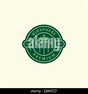 environmental law badge logo design Stock Vector