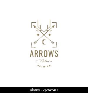 arrows and horns logo design vector Stock Vector