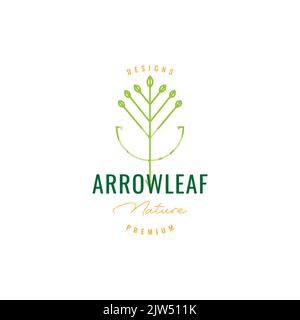 nature leaf arrows logo design Stock Vector