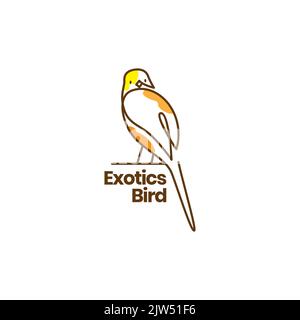 exotics bird logo design vector Stock Vector