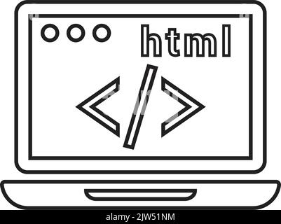 Code, coding, html icon - Vector EPS file. Perfect use for print media, web, stock images, commercial use or any kind of design project. Stock Vector