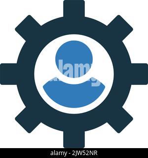Human, setting, settings icon - Simple editable vector EPS file. Stock Vector