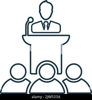 Man, speaker icon is isolated on white background. Use for graphic and web design or commercial purposes. Vector EPS file. Stock Vector