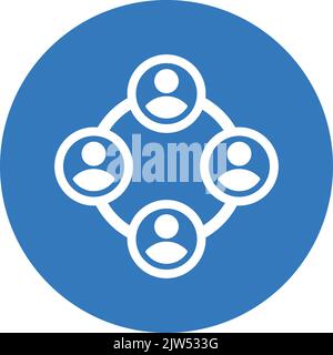 Marketing, collaboration icon is isolated on white background. Use for graphic and web design or commercial purposes. Vector EPS file. Stock Vector