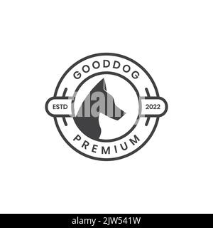 badge with k9 dog logo design Stock Vector