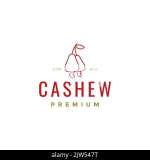 chasew food logo design nuts Stock Vector