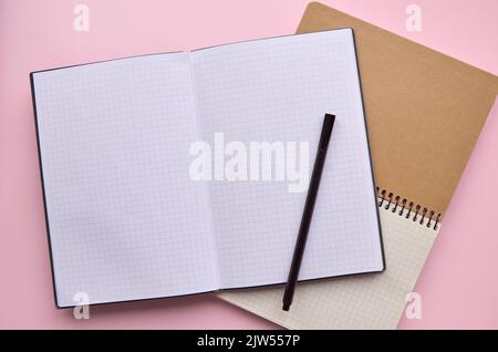 Open Note Book With Pen, Isolated On White Stock Photo, Picture and Royalty  Free Image. Image 10339442.