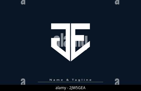 Alphabet letters Initials Monogram logo JE , EJ Stock Vector