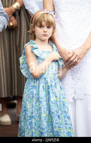 Princess Gabriella of Monaco attends the Monaco annual picnic, on September 3rd, 2022 in Monaco. Photo by David Niviere/ABACAPRESS.COM. Stock Photo