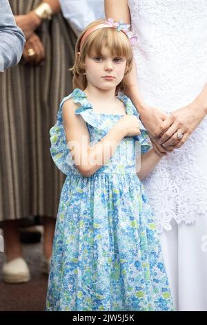 Princess Gabriella of Monaco attends the Monaco annual picnic, on September 3rd, 2022 in Monaco. Photo by David Niviere/ABACAPRESS.COM. Stock Photo