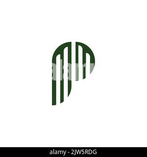 P, PP, Abstract initial monogram letter alphabet logo design Stock Vector
