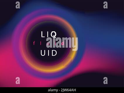 Colorful blue violet liquid wavy shapes abstract background. Vector design Stock Vector