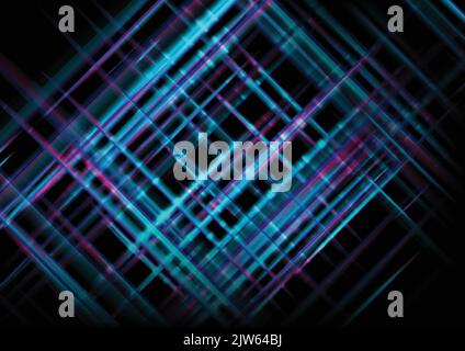 Tech futuristic blue purple stripes abstract vector background Stock Vector