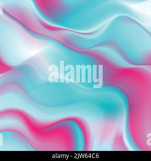 Holographic foil neon liquid waves abstract background. Vector design Stock Vector