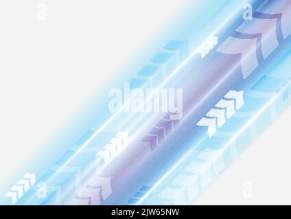 Blue and violet arrows abstract technology background. Vector design Stock Vector