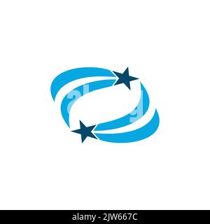 letter O star logo icon vector graphic design Stock Vector