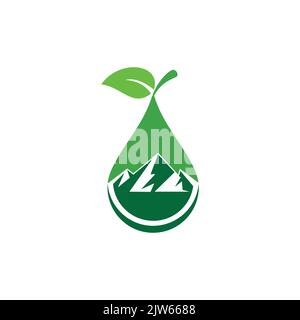 mountain fresh fruit logo icon vector graphic design Stock Vector