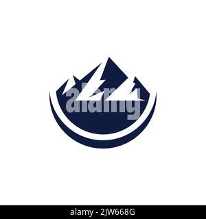 letter U mountain logo icon vector graphic design Stock Vector