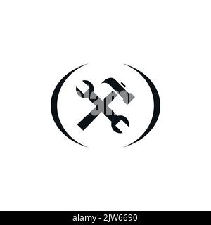 repair service equipment logo icon vector graphic design Stock Vector