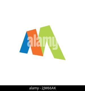 stylish letter M logo icon vector graphic design Stock Vector