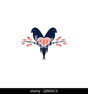 twin bird logo  Bird logo design, Bird logos, Bird logo design inspiration
