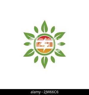 nature power energy logo icon vector graphic design Stock Vector