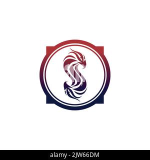 stylish letter S eagle logo icon vector graphic design Stock Vector