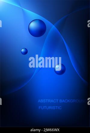 abstract background graphics design liquid style blue color tone vector illustration Stock Vector