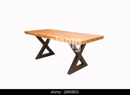 wooden table on white background  Stock Photo