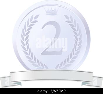Laurel wreath medal and ribbon Stock Vector