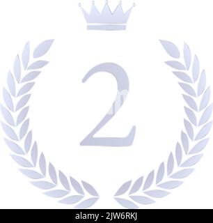 Laurel wreath and crown ranking illustration Stock Vector
