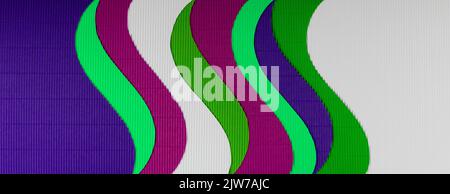 Banner. Multicolor corrugated paper texture. Geometric shapes and lines. Minimalist background. Flat lay. Copy space. Stock Photo