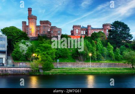 Scotland - Inverness skyline with castle, UK Stock Photo