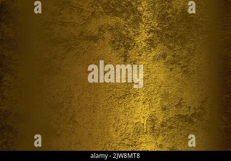 Luxury black golden metal gradient background with distressed brick wall texture. Vector illustration Stock Vector